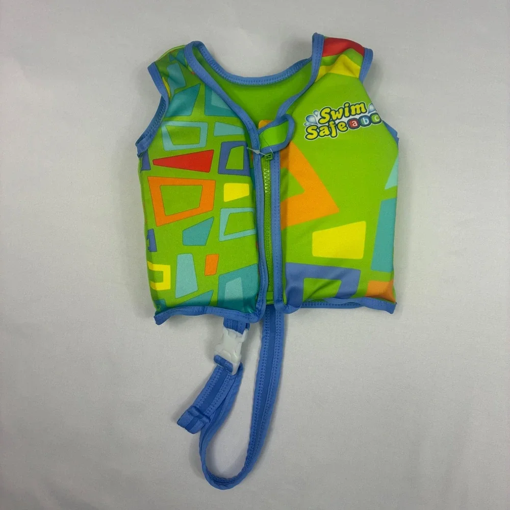 Swim Safe ABC Fabric Swim Vest Kids S/M Green NEW Step B Aquastar‎ Pool UPF 50